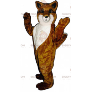 Traje de mascote BIGGYMONKEY™ de raposa laranja e branca –