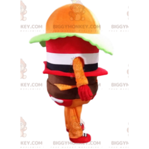 Costume da mascotte hamburger arancione BIGGYMONKEY™, costume