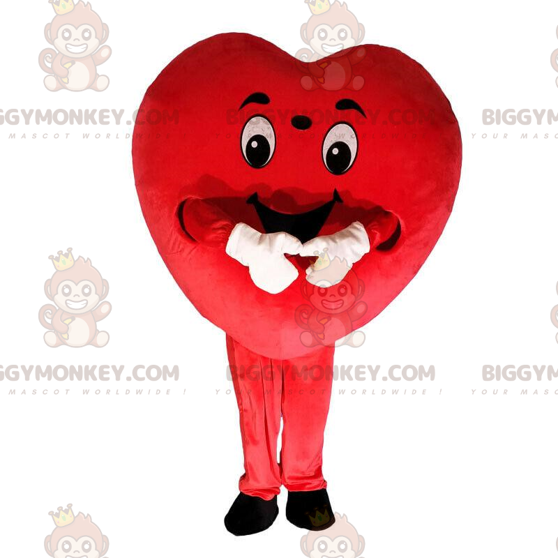 Giant red heart BIGGYMONKEY™ mascot costume, romantic costume –