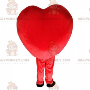 Costume de mascotte BIGGYMONKEY™ de cœur rouge géant, costume