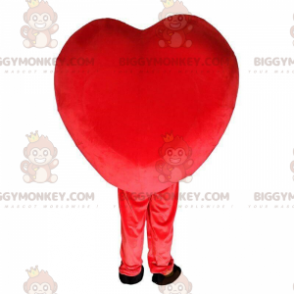 Kæmpe rødt hjerte BIGGYMONKEY™ maskotkostume, romantisk kostume