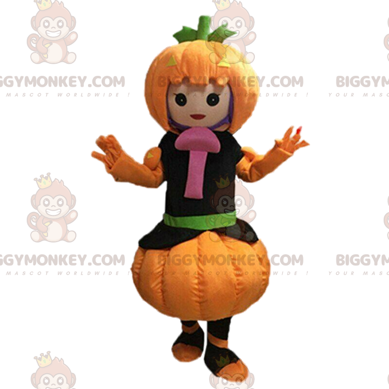 Στολή μασκότ κοριτσιού BIGGYMONKEY™ Pumpkin με μανιτάρια -