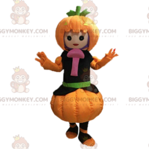 BIGGYMONKEY™ Pumpkin Girl -maskottiasu sienellä -