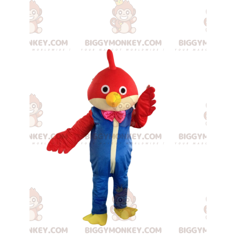 Costume de mascotte BIGGYMONKEY™ d'oiseau rouge avec une