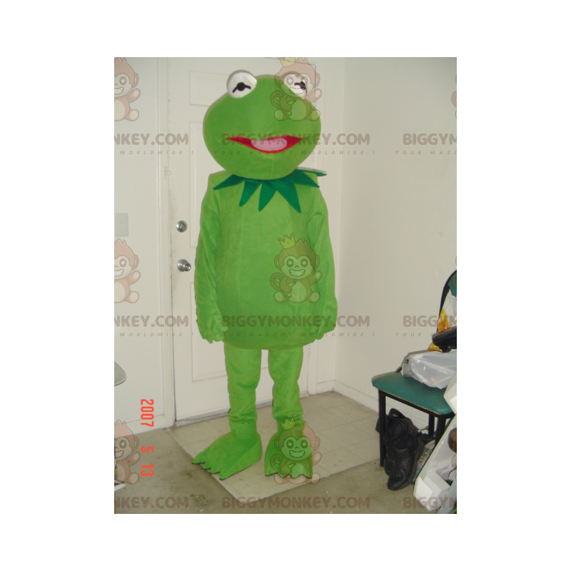 Famoso Traje de Mascote de Sapo Verde Kermit BIGGYMONKEY™ –