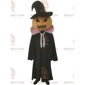 Disfraz de mascota calabaza BIGGYMONKEY™ con capa negra