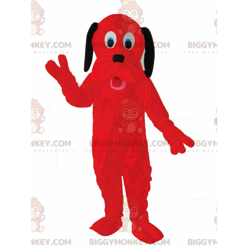 Costume de mascotte BIGGYMONKEY™ de chien rouge, costume de