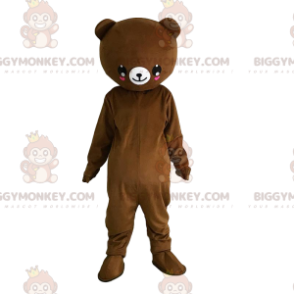 Brown Teddy BIGGYMONKEY™ Mascot Costume, Customizable –