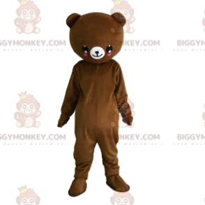 Bruin Teddy BIGGYMONKEY™ mascottekostuum, aanpasbaar -