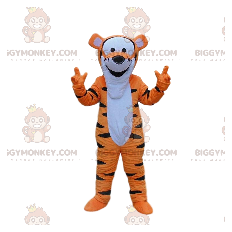 BIGGYMONKEY™ Maskottchenkostüm von Tigger, dem berühmten Tiger