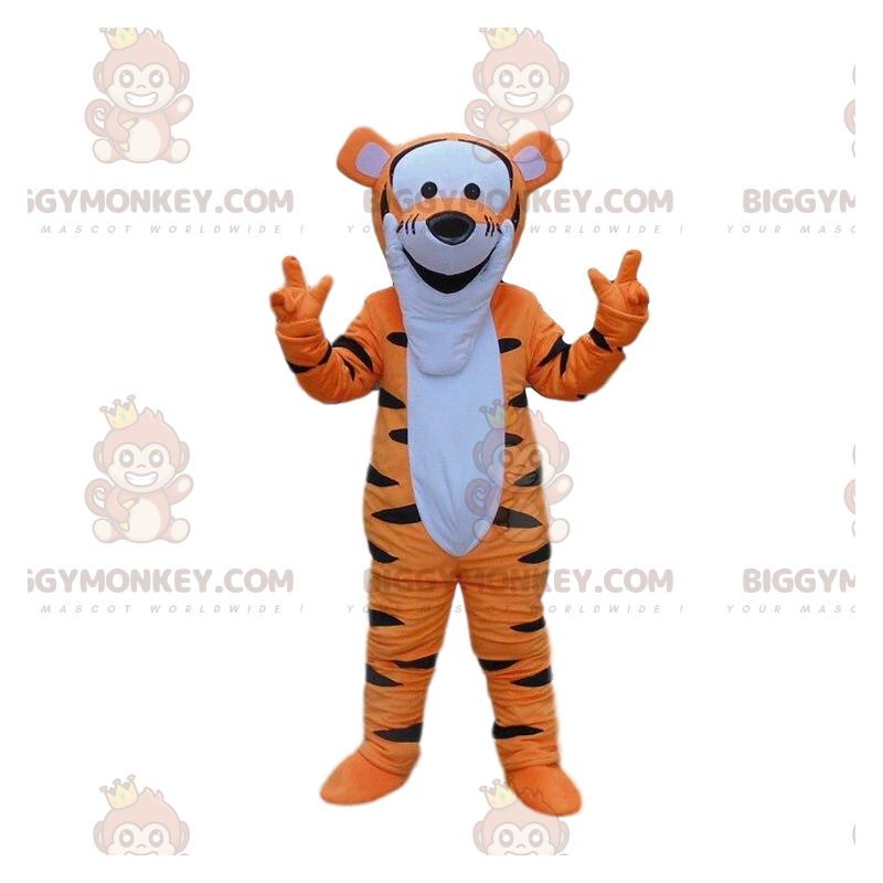 Kostým maskota BIGGYMONKEY™ Tygra, slavného tygra z Medvídka Pú