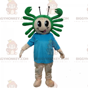 Kostium maskotki chłopca BIGGYMONKEY™ z krabem na głowie