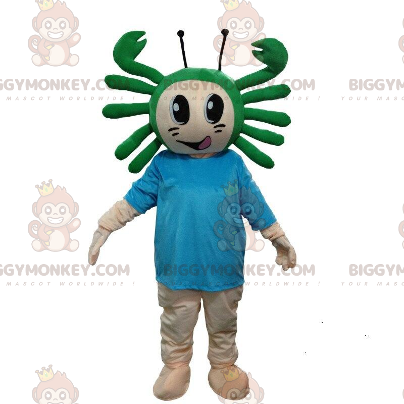 Costume de mascotte BIGGYMONKEY™ de garçon avec un crabe sur la