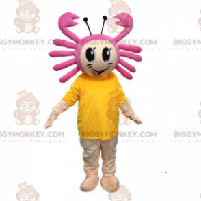 BIGGYMONKEY™ fantasia de mascote menina com um caranguejo na