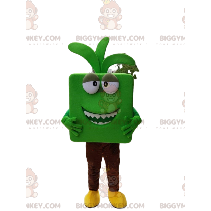 BIGGYMONKEY™ mascot costume of grass, giant flower pot