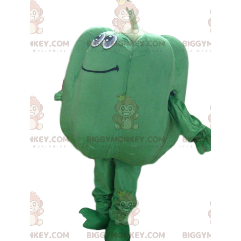 Green pepper BIGGYMONKEY™ mascot costume, green pepper costume