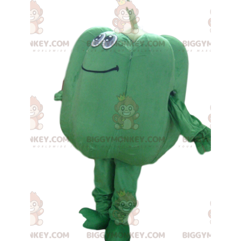 Grøn peber BIGGYMONKEY™ maskotkostume, grøn peberkostume, kæmpe