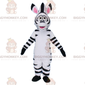 BIGGYMONKEY™ mascot costume of Marty, the famous zebra from the