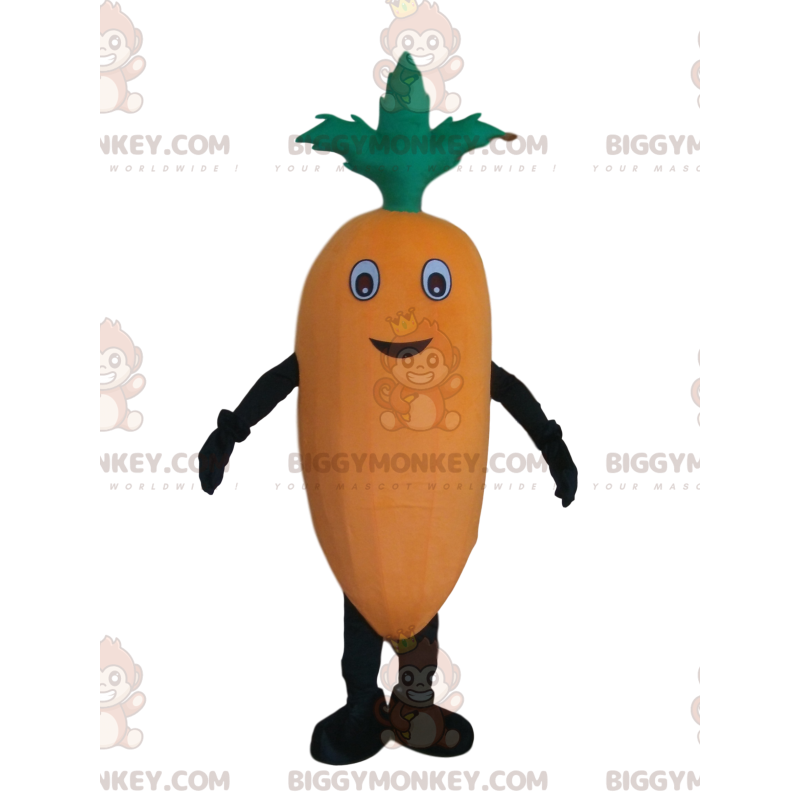 Kostým maskota obří oranžová mrkev BIGGYMONKEY™, kostým