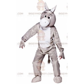 Costume da mascotte asino grigio e bianco BIGGYMONKEY™ -