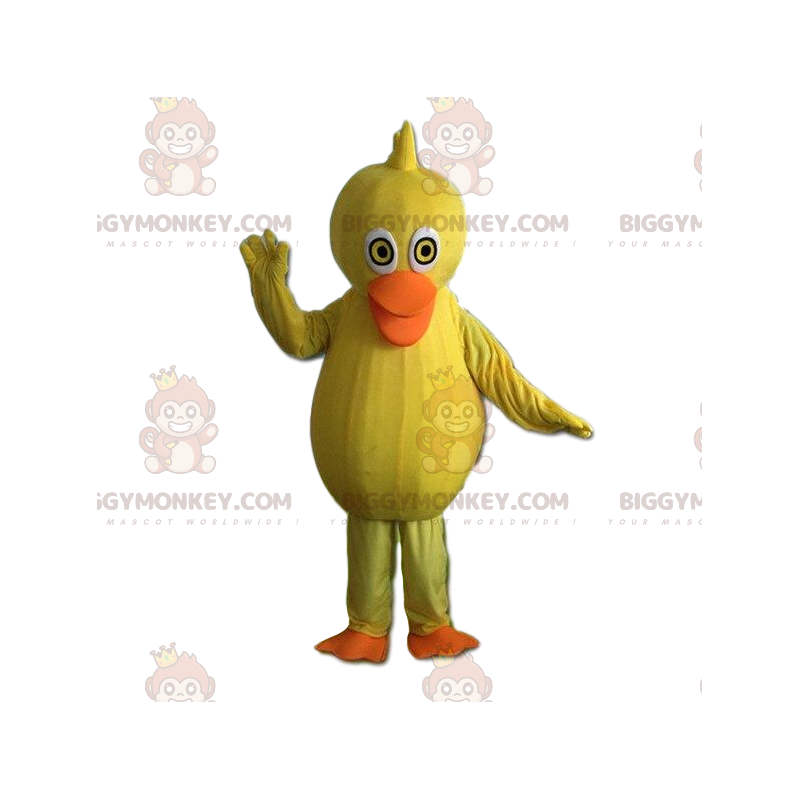 BIGGYMONKEY™ costume da mascotte anatra gialla e arancione