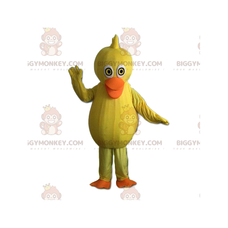 BIGGYMONKEY™ mascot costume yellow and orange duck, giant