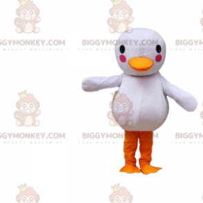 Disfraz de mascota BIGGYMONKEY™ de pájaro blanco con sudadera