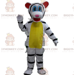 Traje de mascota BIGGYMONKEY™ de tigre blanco y negro, traje