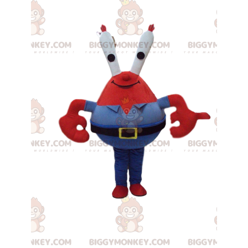 Costume de mascotte BIGGYMONKEY™ de Mr. Krabs ou « Capitaine