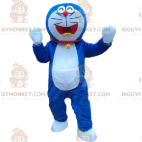 BIGGYMONKEY™ costume mascotte di Doraemon, famoso gatto manga