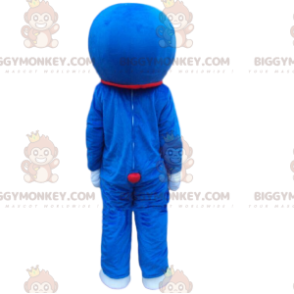 Στολή μασκότ BIGGYMONKEY™ Doraemon, διάσημη μπλε και λευκή γάτα