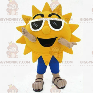 Kostým maskota Sun BIGGYMONKEY™ s tmavými brýlemi, kostým