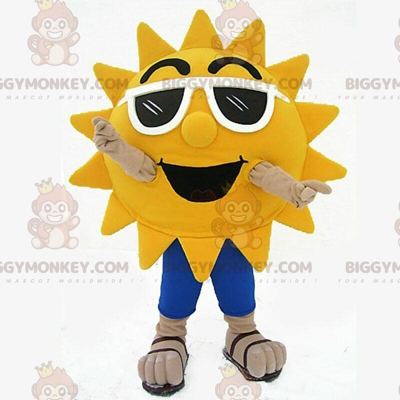 Sun BIGGYMONKEY™ maskotkostume med mørke briller, solkostume -