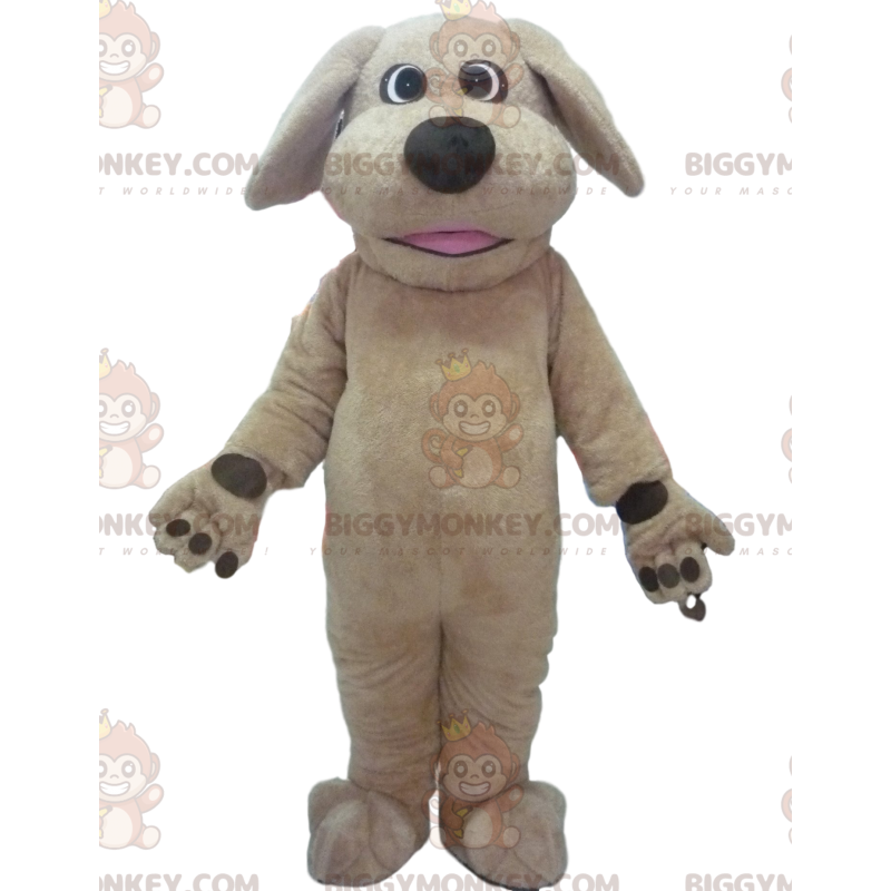 Costume de mascotte BIGGYMONKEY™ de chien beige, costume de