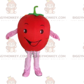 BIGGYMONKEY™ jätte röd tomatmaskotdräkt, frukt- och