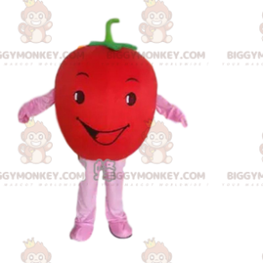 BIGGYMONKEY™ riesiges rotes Tomaten-Maskottchen-Kostüm, Obst-