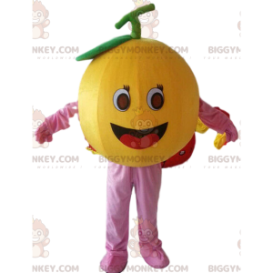 BIGGYMONKEY™ Mascottekostuum Giant Orange, Round Fruit Costume
