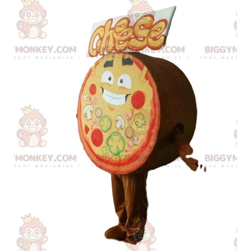 Fantasia de mascote de pizza gigante BIGGYMONKEY™, fantasia de