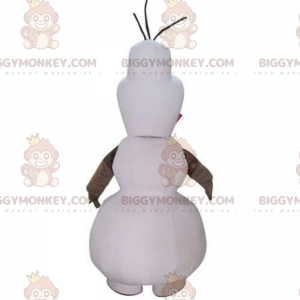 BIGGYMONKEY™ maskotdräkt av Olaf, berömd tecknad snögubbe -