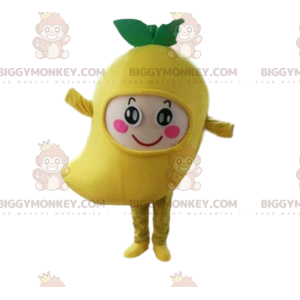 Giant Mango BIGGYMONKEY™ maskottiasu, keltainen eksoottisten