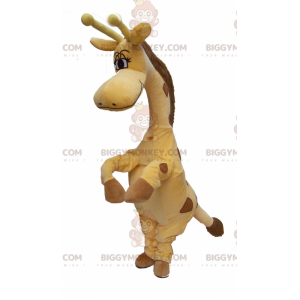 Costume de mascotte BIGGYMONKEY™ de girafe jaune et marron -