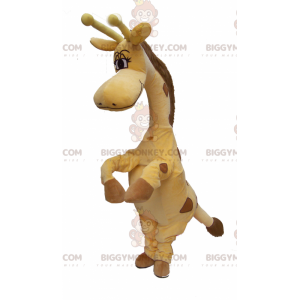 Fantasia de mascote de girafa amarela e marrom BIGGYMONKEY™ –