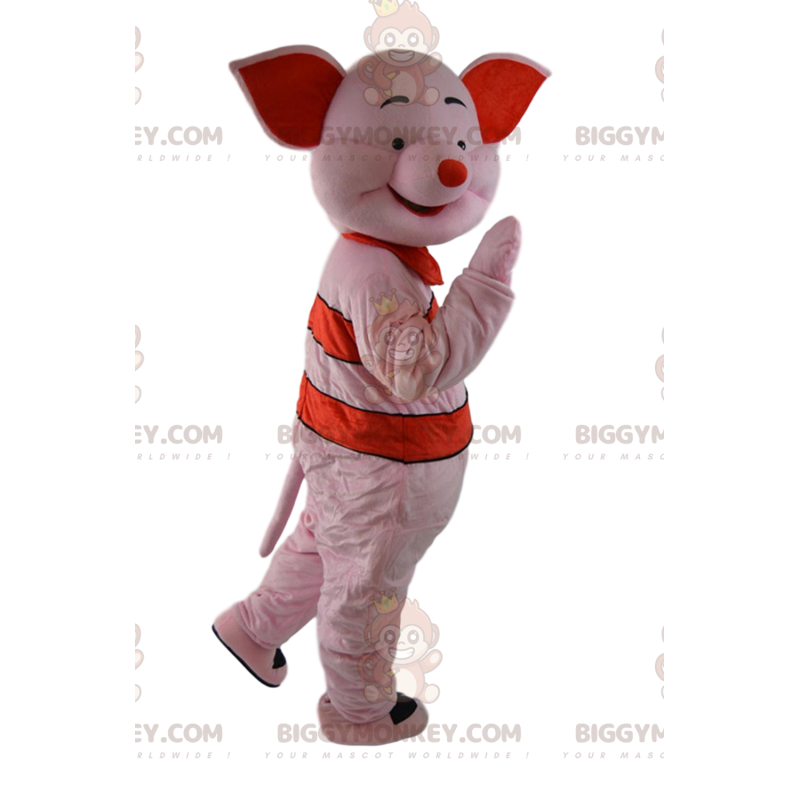 Costume de mascotte BIGGYMONKEY™ de Porcinet, le cochon rose