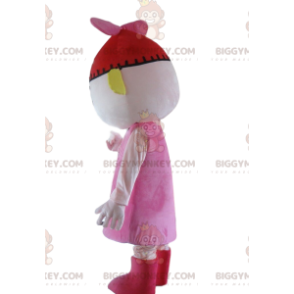 Κοστούμι μασκότ κούκλας BIGGYMONKEY™, ροζ στολή για μωρό με