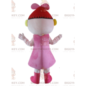 Kostým maskota panenky BIGGYMONKEY™, kostým růžové panenky s