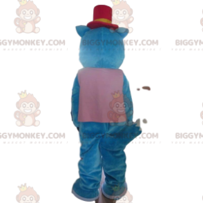 Costume de mascotte BIGGYMONKEY™ de renard bleu et blanc très