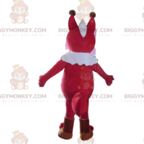 BIGGYMONKEY™ Böse aussehendes Rot-Weiß-Fuchs-Maskottchen-Kostüm