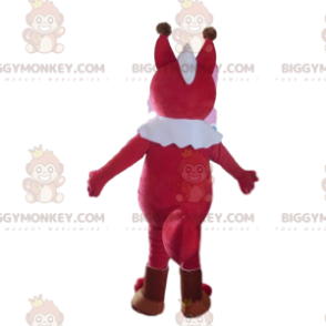 BIGGYMONKEY™ Costume mascotte volpe rossa e bianca dall'aspetto
