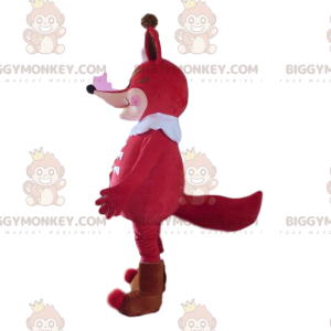 BIGGYMONKEY™ Costume mascotte volpe rossa e bianca dall'aspetto