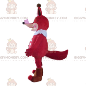 Costume de mascotte BIGGYMONKEY™ de renard rouge et blanc à